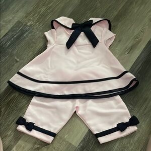 Pink and Black Baby Dress Set